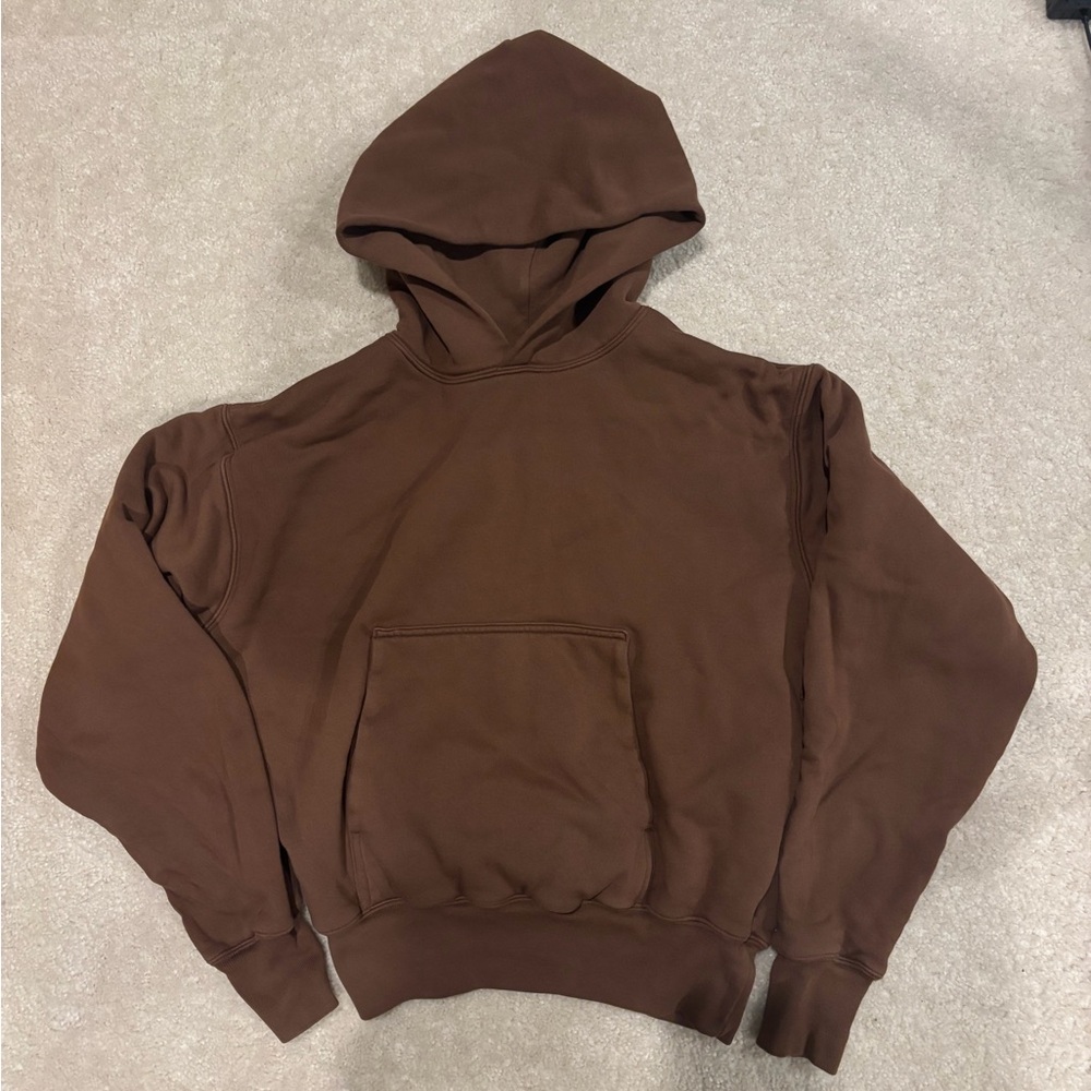 Yeezy x Gap Men's Brown Boxy Cropped Hoodie
